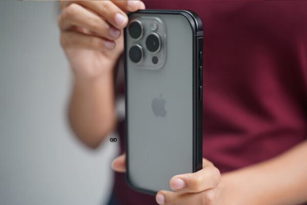 Black Fiber Bumper for iPhone 15 Pro (Bumper, not a Case)