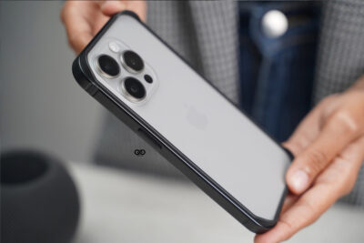 Black Fiber Bumper for iPhone 15 Pro Max (Bumper, not a Case)