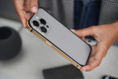 Copper Gold Fiber Bumper for iPhone 15 Pro (Bumper, not a Case)