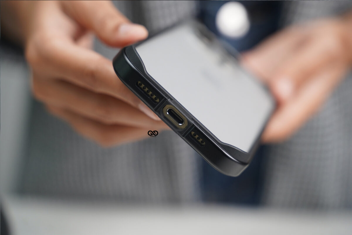 Black Fiber Bumper for iPhone 15 Pro (Bumper, not a Case)