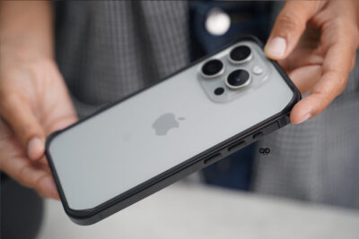 Black Fiber Bumper for iPhone 15 Pro (Bumper, not a Case)