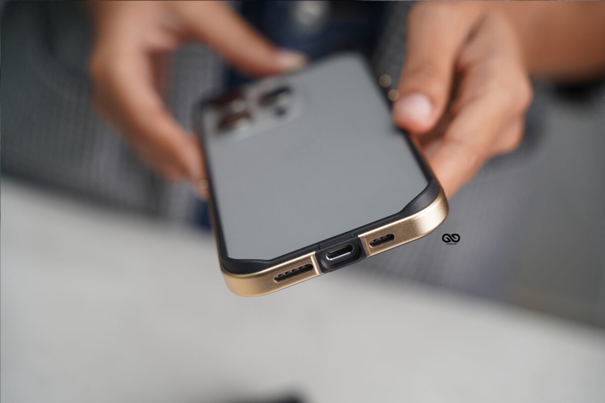 Copper Gold Fiber Bumper for iPhone 15 Pro (Bumper, not a Case)