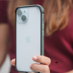 Green Fiber Bumper for iPhone 15 (Bumper, not a Case)
