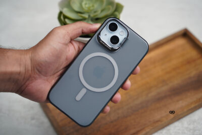 Smoky Black Magsafe Matte Finish Case with Kickstand Ring Feature