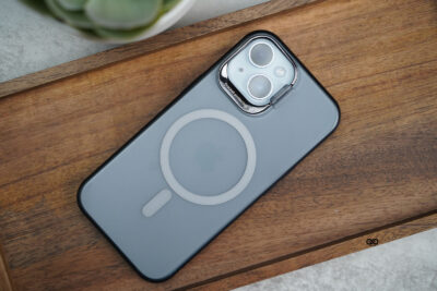 Smoky Black Magsafe Matte Finish Case with Kickstand Ring Feature