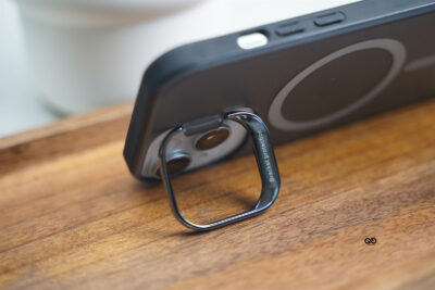 Smoky Black Magsafe Matte Finish Case with Kickstand Ring Feature