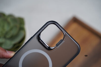 Smoky Black Magsafe Matte Finish Case with Kickstand Ring Feature