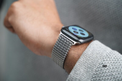 Magnetic closure stainless steel loop for Apple Watch 44MM 45MM 46MM Series 4 5 6 7 8 9 10 11 (SE 2 3 Gen)