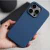 Storm Blue Magsafe Silicone Case For iPhone 15 Pro