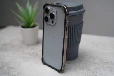 Natural titanium Fiber Bumper for iPhone 15 Pro (Bumper, not a Case)