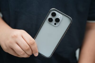 Natural titanium Fiber Bumper for iPhone 15 Pro (Bumper, not a Case)