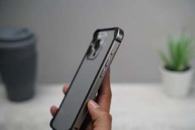 Natural titanium Fiber Bumper for iPhone 15 Pro (Bumper, not a Case)