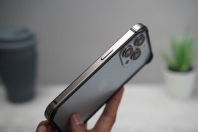 Natural titanium Fiber Bumper for iPhone 15 Pro (Bumper, not a Case)