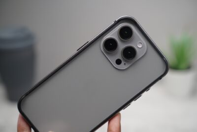 Natural titanium Fiber Bumper for iPhone 15 Pro (Bumper, not a Case)