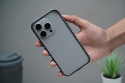 Natural titanium Fiber Bumper for iPhone 15 Pro (Bumper, not a Case)