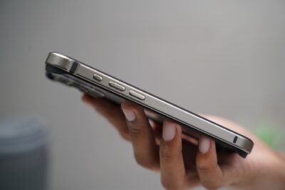 Natural titanium Fiber Bumper for iPhone 15 Pro (Bumper, not a Case)