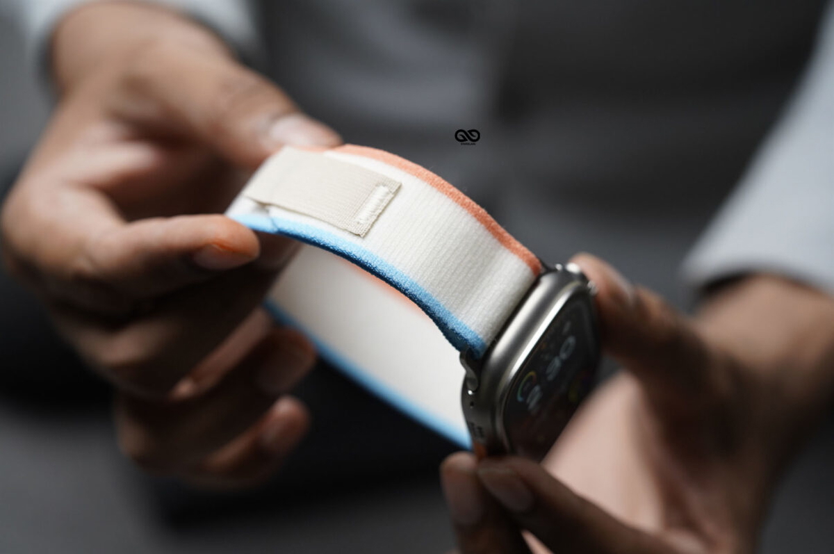 Orange/Beige Trail Loop Band For Apple Watch 49 (Series Ultra/Ultra 2/Ultra 3)