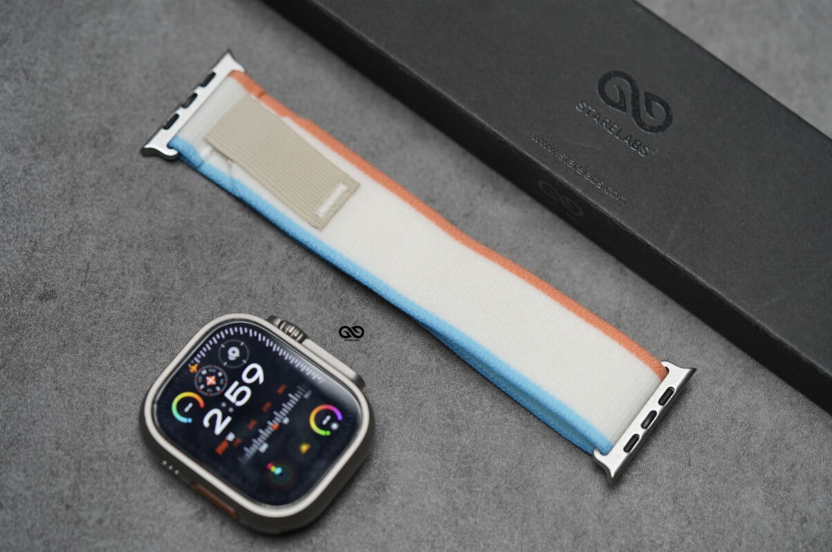 Orange/Beige Trail Loop Band For Apple Watch 49 (Series Ultra/Ultra 2/Ultra 3)
