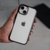 Black Transparent shockproof case with colored border For iPhone 15/15 Plus