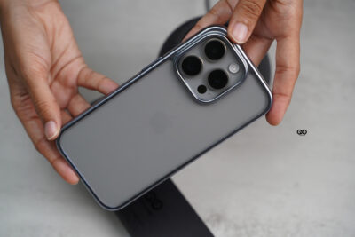 Sierra Blue Transparent shockproof case with colored border For iPhone 15Pro/15Pro Max