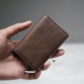 Personalized Vegan Leather Card And Cash Holder with Double Slot Wallet