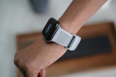 Powder Grey Waterproof Silicone Sports Band with Buckle for Apple Watch 44MM 45MM 46MM Series 4 5 6 7 8 9 10 11 (SE 2 3 Gen)