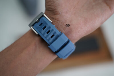 Cool Blue Waterproof Silicone Sports Band with Buckle for Apple Watch 44MM 45MM 46MM Series 4 5 6 7 8 9 10 11 (SE 2 3 Gen)