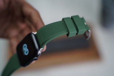 Forest Green Waterproof Silicone Sports Band with Buckle for Apple Watch 44MM 45MM 46MM Series 4 5 6 7 8 9 10 11 (SE 2 3 Gen)