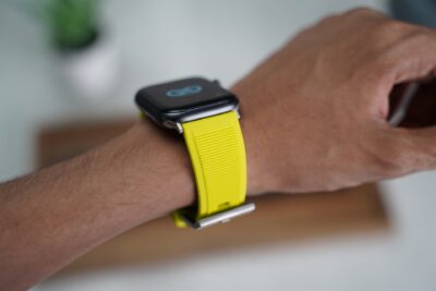 Electric Neon Waterproof Silicone Sports Band with Buckle for Apple Watch 44MM 45MM 46MM Series 4 5 6 7 8 9 10 11 (SE 2 3 Gen)