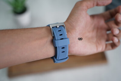 Cool Blue Waterproof Silicone Sports Band with Buckle for Apple Watch 44MM 45MM 46MM Series 4 5 6 7 8 9 10 11 (SE 2 3 Gen)