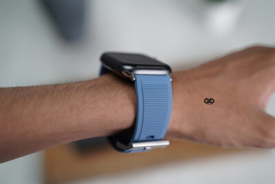 Cool Blue Waterproof Silicone Sports Band with Buckle for Apple Watch 44MM 45MM 46MM Series 4 5 6 7 8 9 10 11 (SE 2 3 Gen)