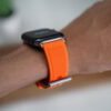 Ultra Orange Waterproof Silicone Sports Band with Buckle for Apple Watch 44MM 45MM 46MM Series 4 5 6 7 8 9 10 11 12 SE SE2 SE3 Gen