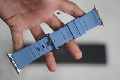 Cool Blue Waterproof Silicone Sports Band with Buckle for Apple Watch 44MM 45MM 46MM Series 4 5 6 7 8 9 10 11 (SE 2 3 Gen)