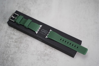 Forest Green Waterproof Silicone Sports Band with Buckle for Apple Watch 44MM 45MM 46MM Series 4 5 6 7 8 9 10 11 (SE 2 3 Gen)