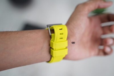 Electric Neon Waterproof Silicone Sports Band with Buckle for Apple Watch 44MM 45MM 46MM Series 4 5 6 7 8 9 10 11 (SE 2 3 Gen)