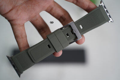 Army Green Waterproof Silicone Sports Band with Buckle for Apple Watch 44MM 45MM 46MM Series 4 5 6 7 8 9 10 11 (SE 2 3 Gen)