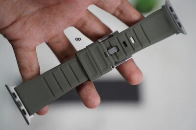 Army Green Waterproof Silicone Sports Band with Buckle for Apple Watch 44MM 45MM 46MM Series 4 5 6 7 8 9 10 11 (SE 2 3 Gen)