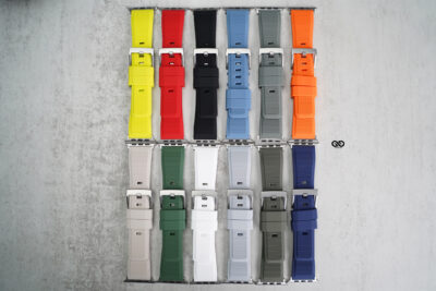 Black Waterproof Silicone Sports Band with Buckle for Apple Watch 44MM 45MM 46MM Series 4 5 6 7 8 9 10 11 (SE 2 3 Gen)