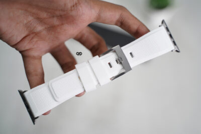 White Waterproof Silicone Sports Band with Buckle for Apple Watch 44MM 45MM 46MM Series 4 5 6 7 8 9 10 11 (SE 2 3 Gen) - Image 13