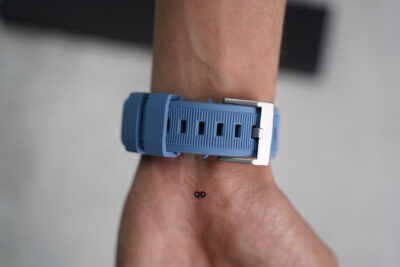 Cool Blue Waterproof Silicone Sports Band with Buckle for Apple Watch 44MM 45MM 46MM Series 4 5 6 7 8 9 10 11 (SE 2 3 Gen)