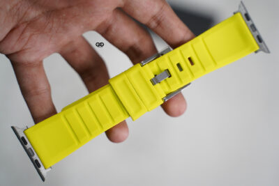 Electric Neon Waterproof Silicone Sports Band with Buckle for Apple Watch 44MM 45MM 46MM Series 4 5 6 7 8 9 10 11 (SE 2 3 Gen)