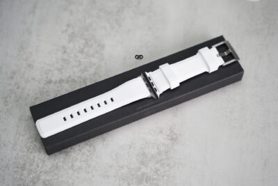 White Waterproof Silicone Sports Band with Buckle For Apple Watch 49 (Series Ultra/Ultra 2/Ultra 3)