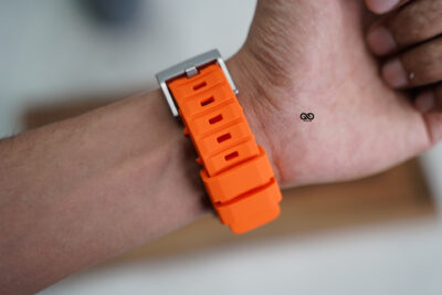 Ultra Orange Waterproof Silicone Sports Band with Buckle For Apple Watch 49 (Series Ultra/Ultra 2/Ultra 3)
