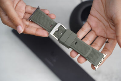 Army Green Waterproof Silicone Sports Band with Buckle for Apple Watch 44MM 45MM 46MM Series 4 5 6 7 8 9 10 11 (SE 2 3 Gen)