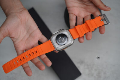 Ultra Orange Waterproof Silicone Sports Band with Buckle For Apple Watch 49 (Series Ultra/Ultra 2/Ultra 3)