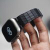 Carbon Textured Strap With Magnetic Closure For Apple Watch 49 Series Ultra1 2 3 4