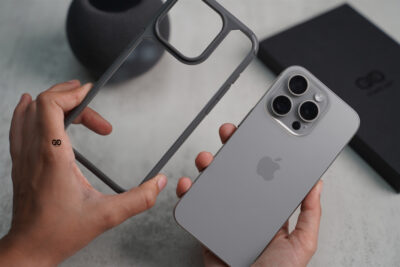 Natural Grey Defender Rugged Protective Case for iPhone 15 Pro Max