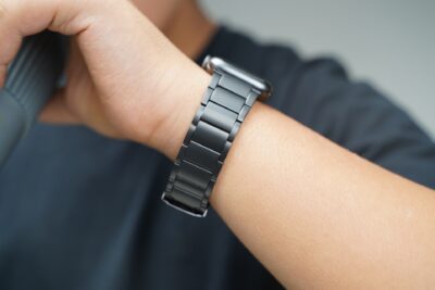 Black Titanium Link Strap For Apple Watch 44MM 45MM 46MM Series 4 5 6 7 8 9 10 11 (SE 2 3 Gen)