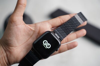 Carbon Textured Strap With Magnetic Closure for Apple Watch 44MM 45MM 46MM Series 4 5 6 7 8 9 10 11 (SE 2 3 Gen)