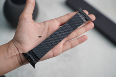 Carbon Textured Strap With Magnetic Closure for Apple Watch 44MM 45MM 46MM Series 4 5 6 7 8 9 10 11 (SE 2 3 Gen)